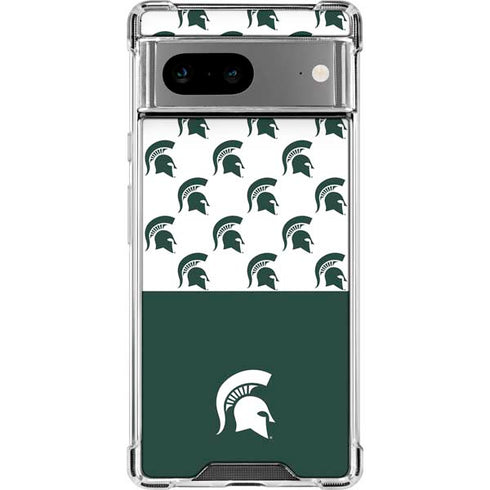 Michigan State University Spartans MSU Split Google Pixel 7a Clear Case